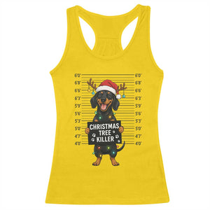 Christmas Dachshund Racerback Tank Top Funny Christmas Tree Killer TS12 Daisy Print Your Wear