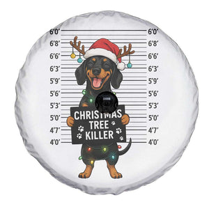 Christmas Dachshund Spare Tire Cover Funny Christmas Tree Killer TS12 Print Your Wear
