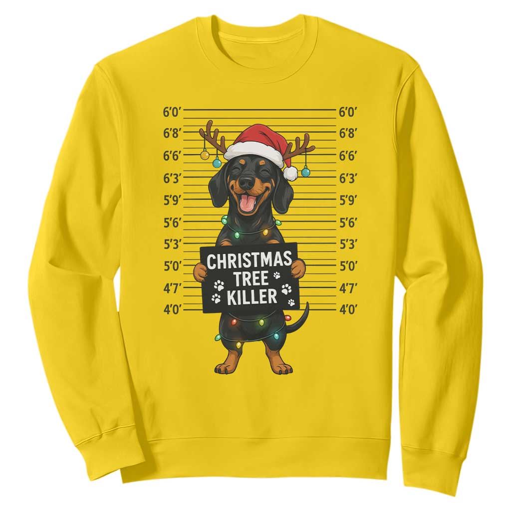 Christmas Dachshund Sweatshirt Funny Christmas Tree Killer TS12 Daisy Print Your Wear