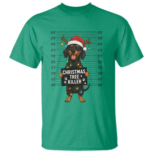 Christmas Dachshund T Shirt Funny Christmas Tree Killer TS12 Irish Green Print Your Wear