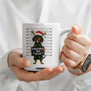 Christmas Dachshund Coffee Mug Funny Christmas Tree Killer TS12 Print Your Wear