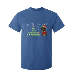 Christmas Dachshund T Shirt For Kid All I Want For Christmas Is A Dachshund TS12 Royal Blue Print Your Wear