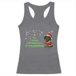 Christmas Dachshund Racerback Tank Top All I Want For Christmas Is A Dachshund TS12 Charcoal Print Your Wear