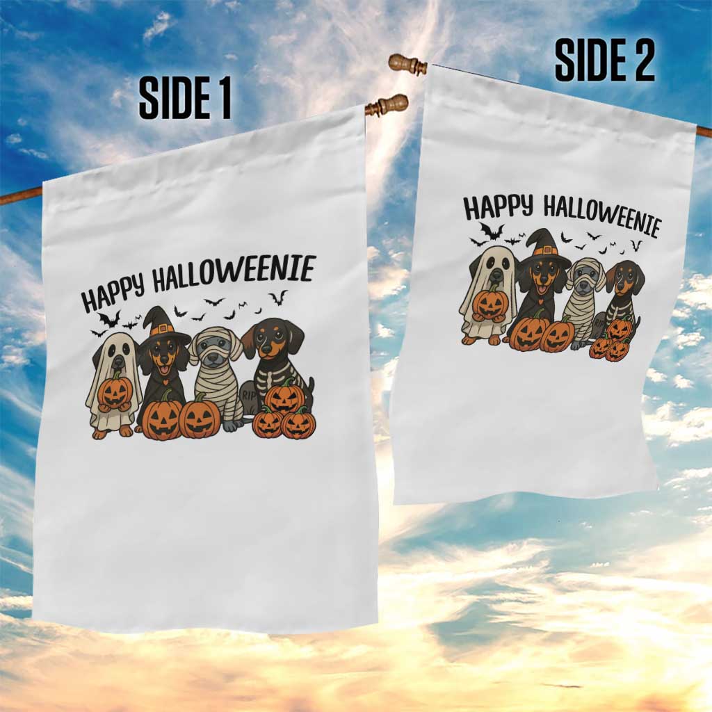 Funny Halloween Dachshund Garden Flag Happy Halloweenie TS12 Print Your Wear