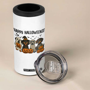 Funny Halloween Dachshund 4 in 1 Can Cooler Tumbler Happy Halloweenie TS12 Print Your Wear