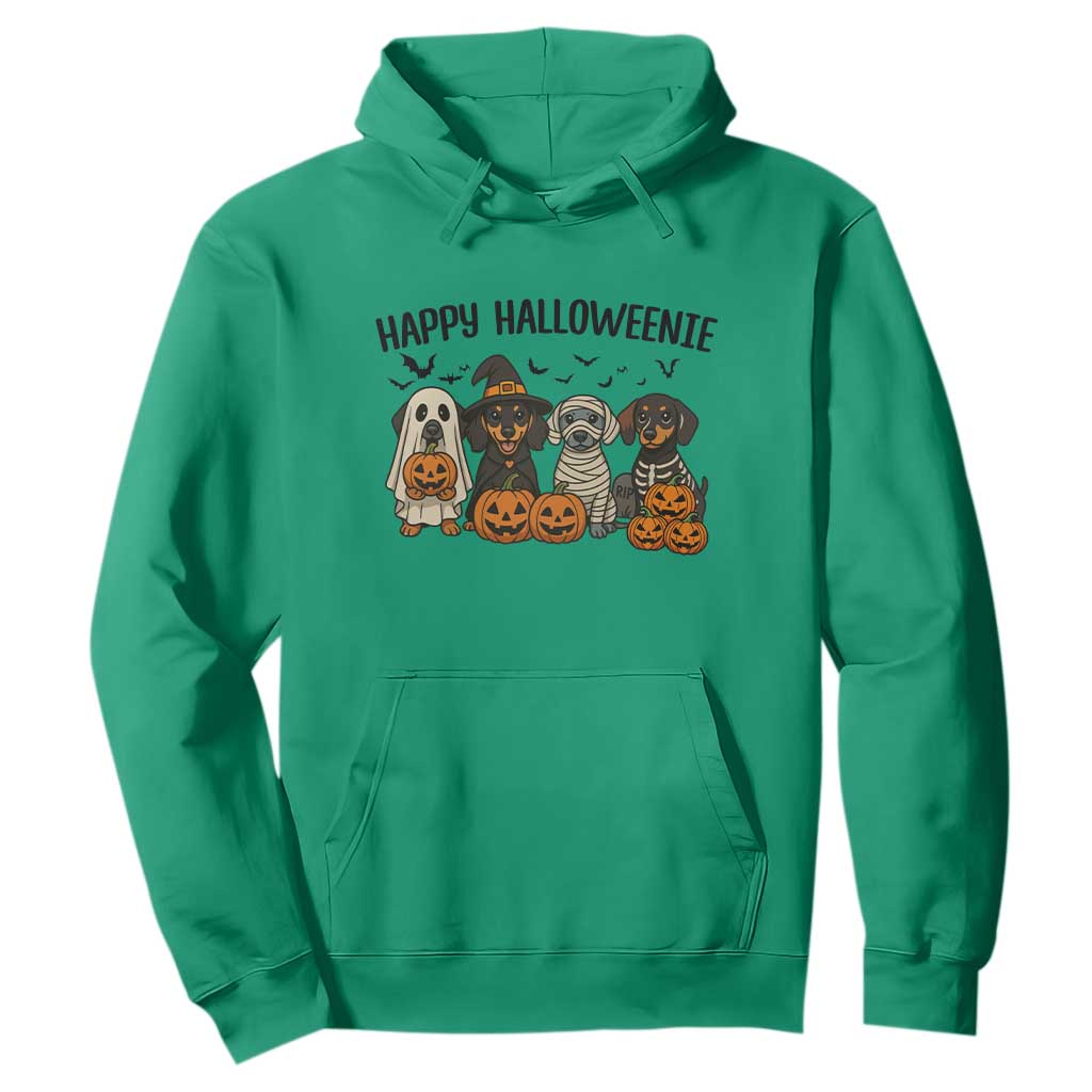 Funny Halloween Dachshund Hoodie Happy Halloweenie TS12 Irish Green Print Your Wear