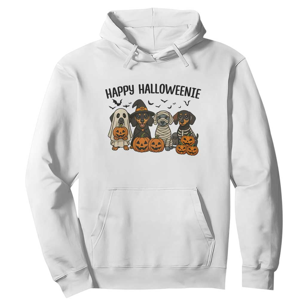 Funny Halloween Dachshund Hoodie Happy Halloweenie TS12 White Print Your Wear