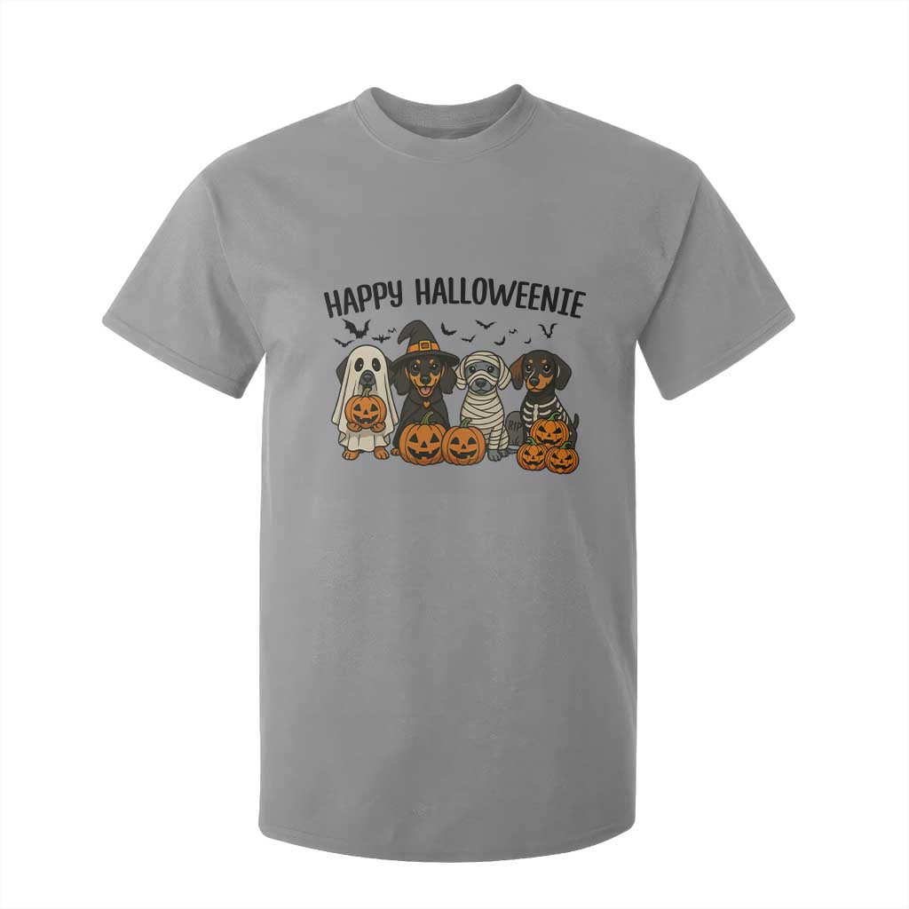 Funny Halloween Dachshund T Shirt For Kid Happy Halloweenie TS12 Sport Gray Print Your Wear