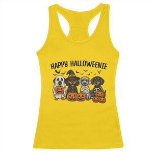 Funny Halloween Dachshund Racerback Tank Top Happy Halloweenie TS12 Daisy Print Your Wear