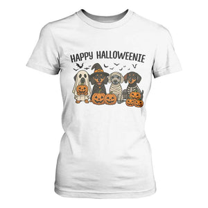 Funny Halloween Dachshund T Shirt For Women Happy Halloweenie TS12 White Print Your Wear