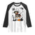 Funny Halloween Gift Raglan Shirt Trick Or Treat With My Dachshund Dracula - Print Your Wear