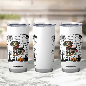 Funny Halloween Gift Tumbler Cup Trick Or Treat With My Dachshund Dracula TS12 Print Your Wear