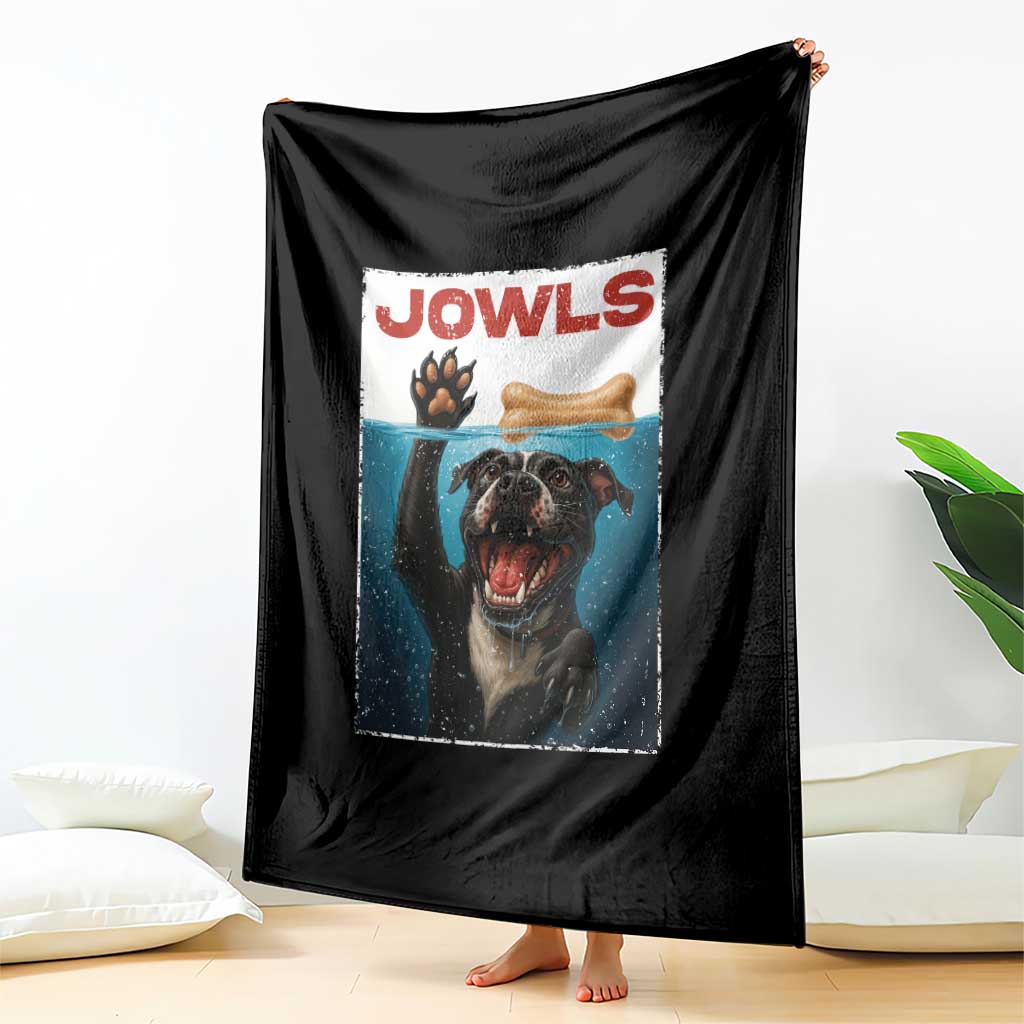 Pitbull Lover Throw Blanket Funny Jowls Horror Dog Poster TS12 Print Your Wear