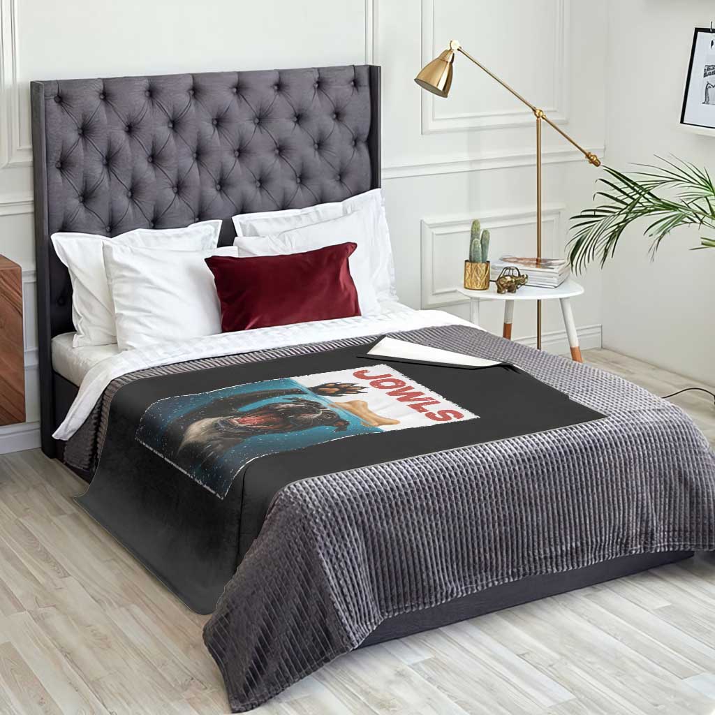 Pitbull Lover Throw Blanket Funny Jowls Horror Dog Poster TS12 Print Your Wear