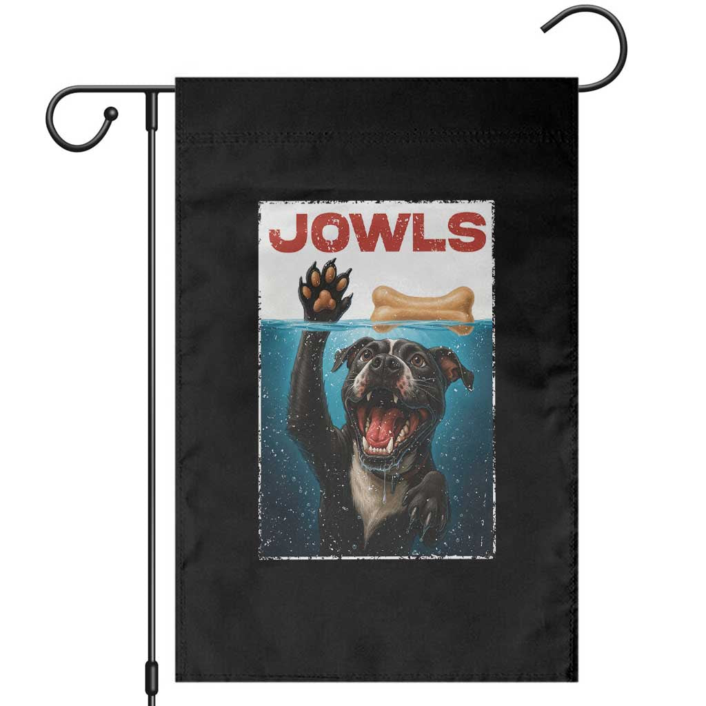 Pitbull Lover Garden Flag Funny Jowls Horror Dog Poster TS12 Black Print Your Wear