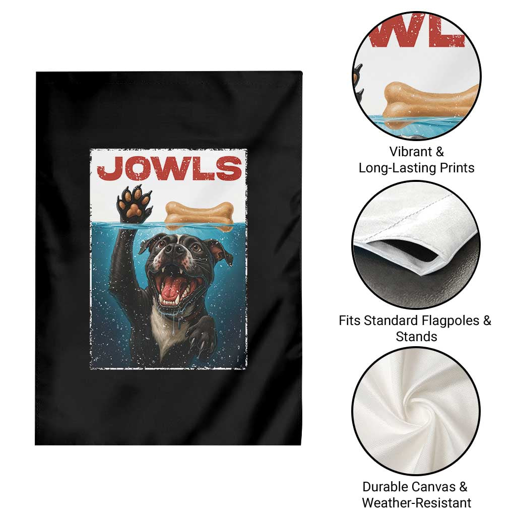 Pitbull Lover Garden Flag Funny Jowls Horror Dog Poster TS12 Print Your Wear