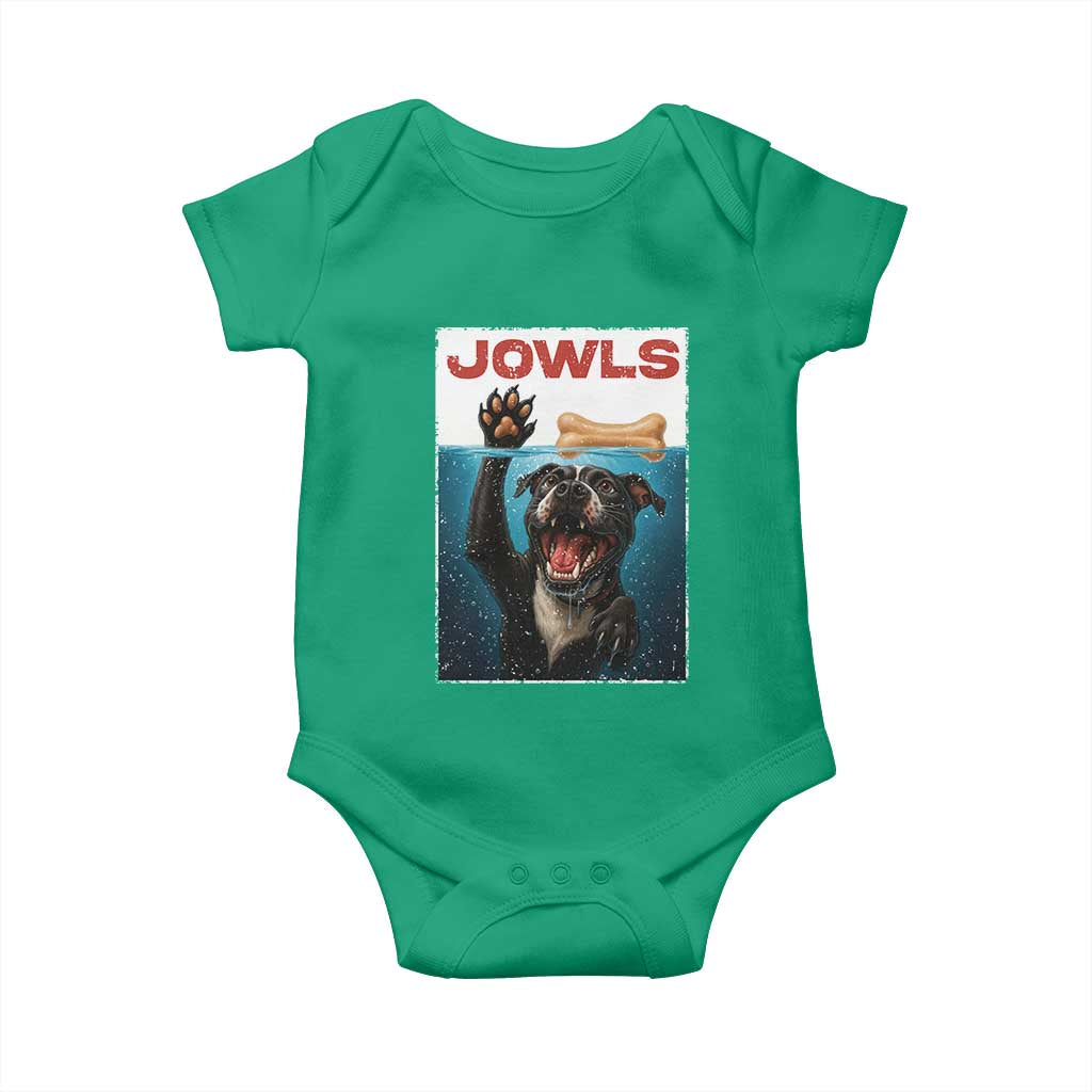 Pitbull Lover Baby Onesie Funny Jowls Horror Dog Poster TS12 Irish Green Print Your Wear