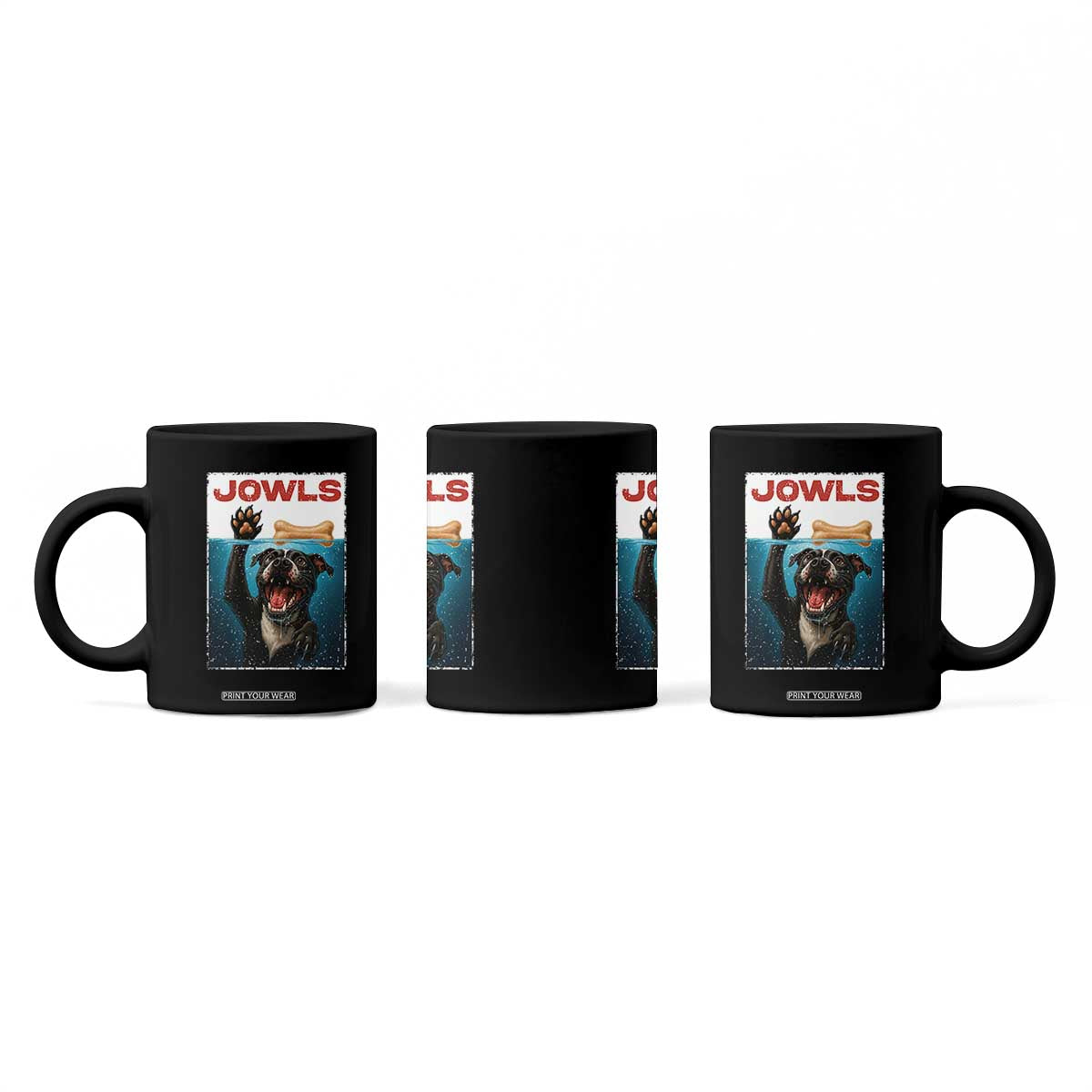 Pitbull Lover Coffee Mug Funny Jowls Horror Dog Poster TS12 Print Your Wear