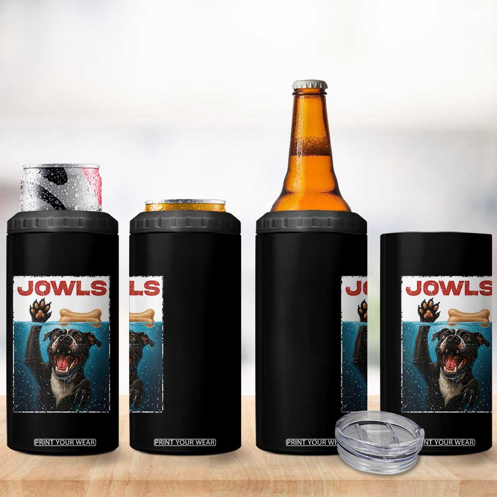 Pitbull Lover 4 in 1 Can Cooler Tumbler Funny Jowls Horror Dog Poster TS12 Print Your Wear
