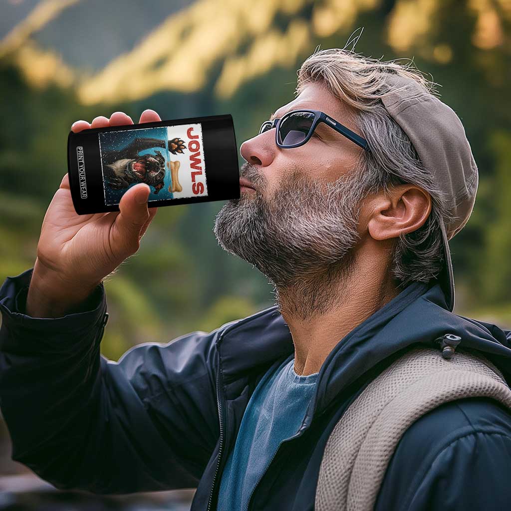 Pitbull Lover 4 in 1 Can Cooler Tumbler Funny Jowls Horror Dog Poster TS12 Print Your Wear