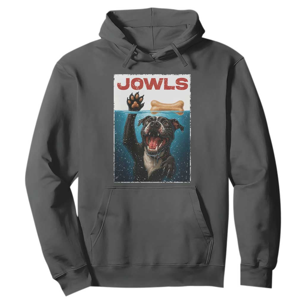 Pitbull Lover Hoodie Funny Jowls Horror Dog Poster TS12 Dark Heather Print Your Wear