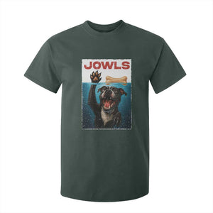 Pitbull Lover T Shirt For Kid Funny Jowls Horror Dog Poster TS12 Dark Forest Green Print Your Wear