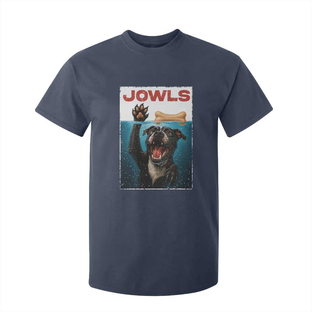 Pitbull Lover T Shirt For Kid Funny Jowls Horror Dog Poster TS12 Navy Print Your Wear