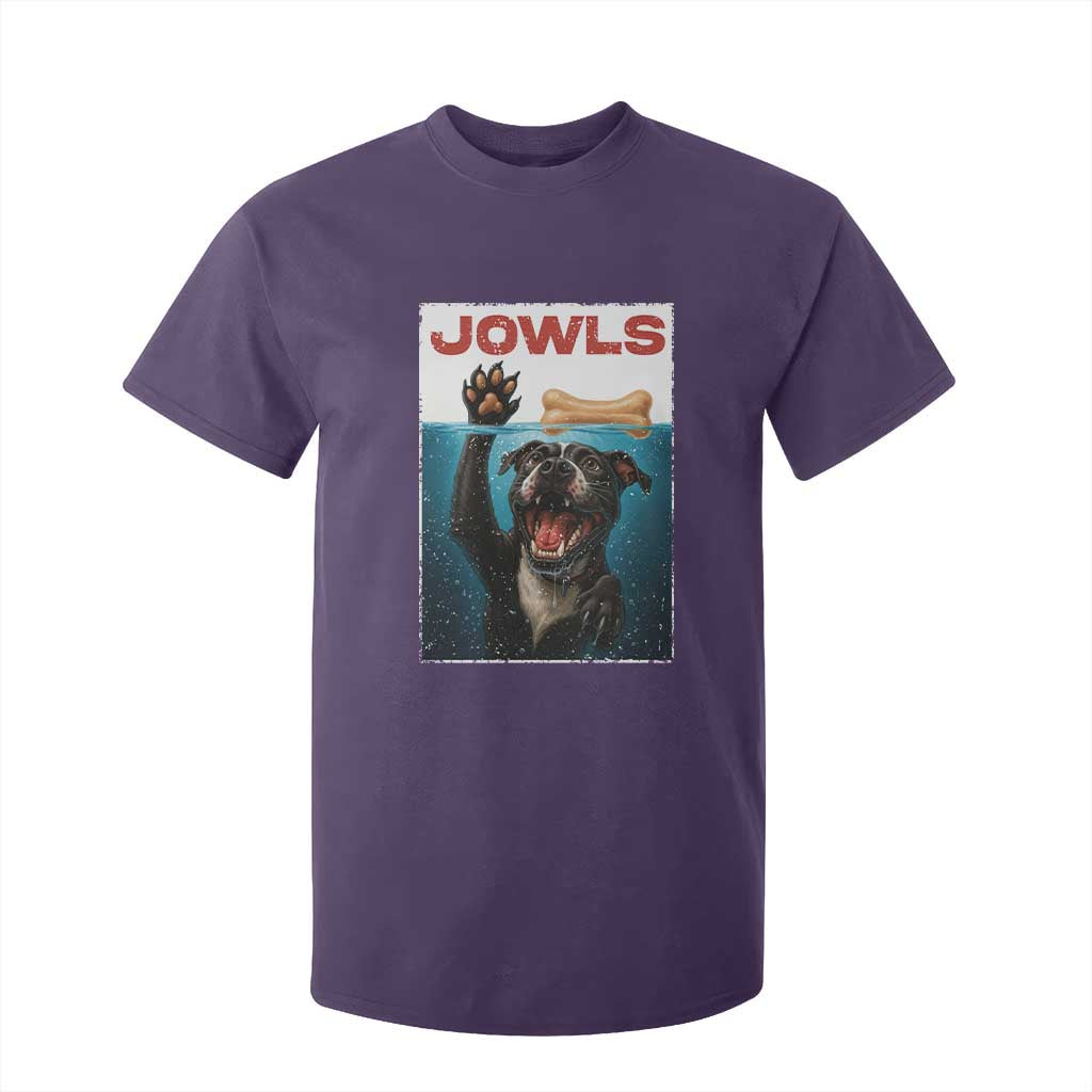 Pitbull Lover T Shirt For Kid Funny Jowls Horror Dog Poster TS12 Purple Print Your Wear