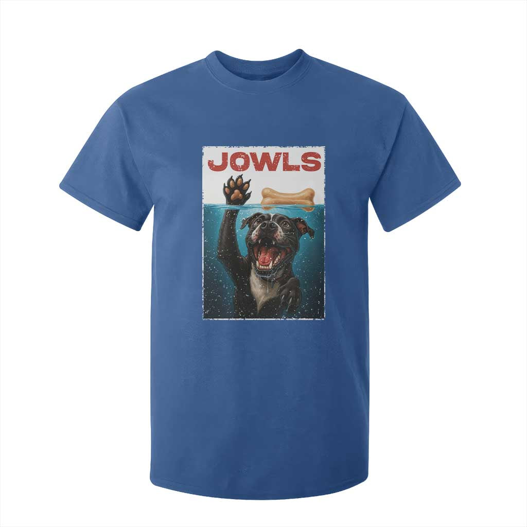 Pitbull Lover T Shirt For Kid Funny Jowls Horror Dog Poster TS12 Royal Blue Print Your Wear