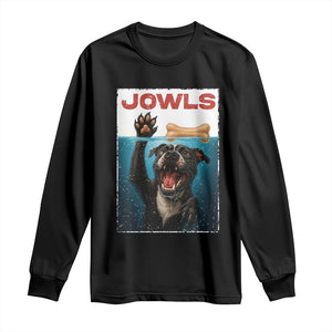 Pitbull Lover Long Sleeve Shirt Funny Jowls Horror Dog Poster TS12 Black Print Your Wear
