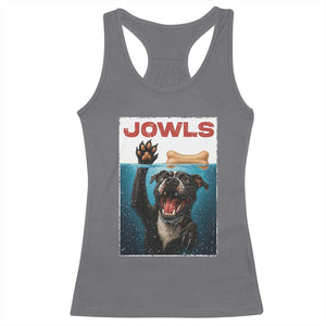Pitbull Lover Racerback Tank Top Funny Jowls Horror Dog Poster TS12 Charcoal Print Your Wear