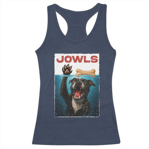 Pitbull Lover Racerback Tank Top Funny Jowls Horror Dog Poster TS12 Navy Print Your Wear