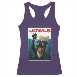 Pitbull Lover Racerback Tank Top Funny Jowls Horror Dog Poster TS12 Purple Print Your Wear