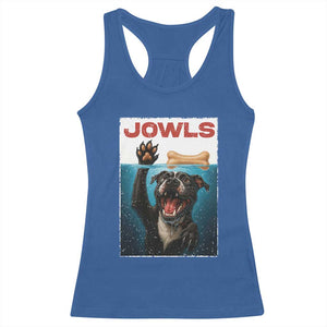 Pitbull Lover Racerback Tank Top Funny Jowls Horror Dog Poster TS12 Royal Blue Print Your Wear