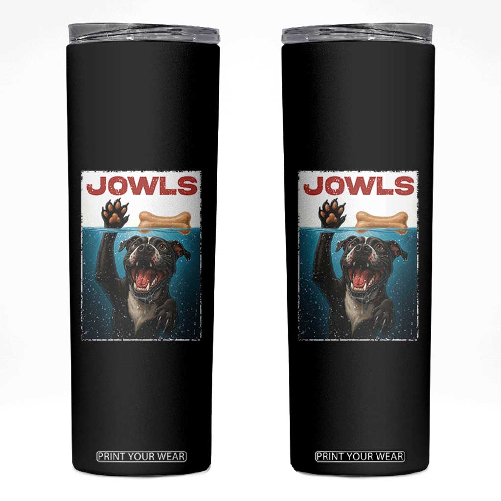 Pitbull Lover Skinny Tumbler Funny Jowls Horror Dog Poster TS12 Black Print Your Wear