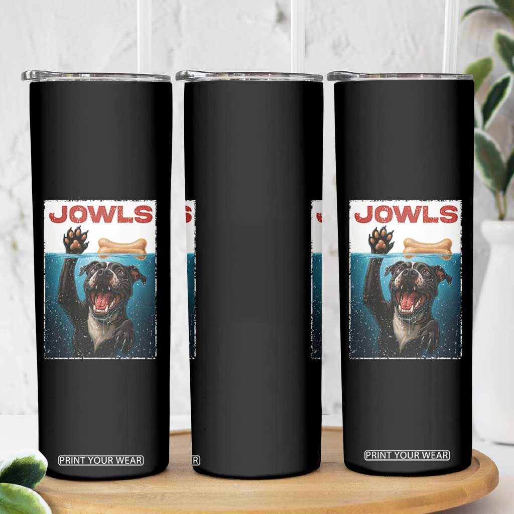 Pitbull Lover Skinny Tumbler Funny Jowls Horror Dog Poster TS12 Print Your Wear