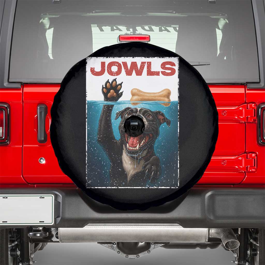 Pitbull Lover Spare Tire Cover Funny Jowls Horror Dog Poster TS12 Black Print Your Wear