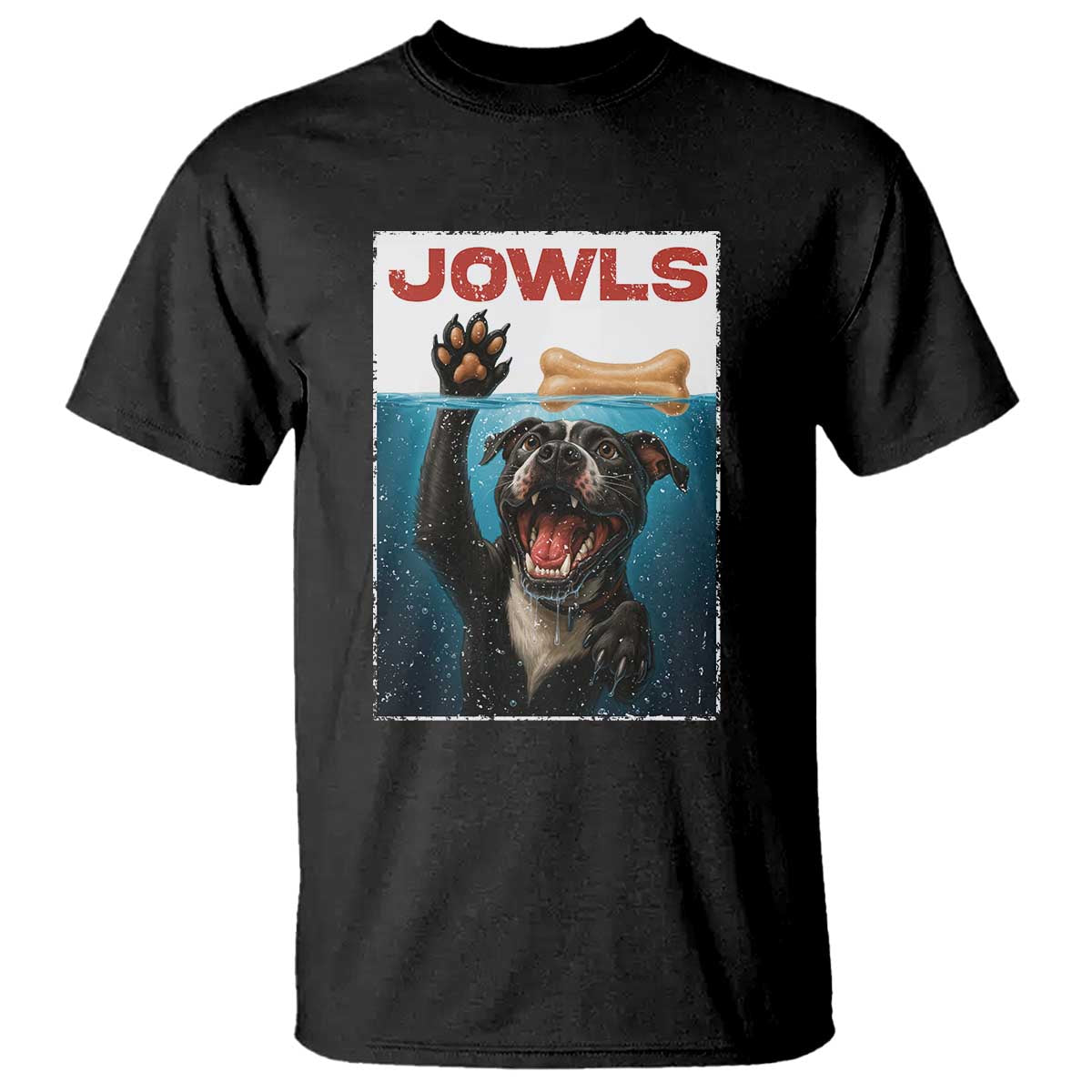 Pitbull Lover T Shirt Funny Jowls Horror Dog Poster TS12 Black Print Your Wear
