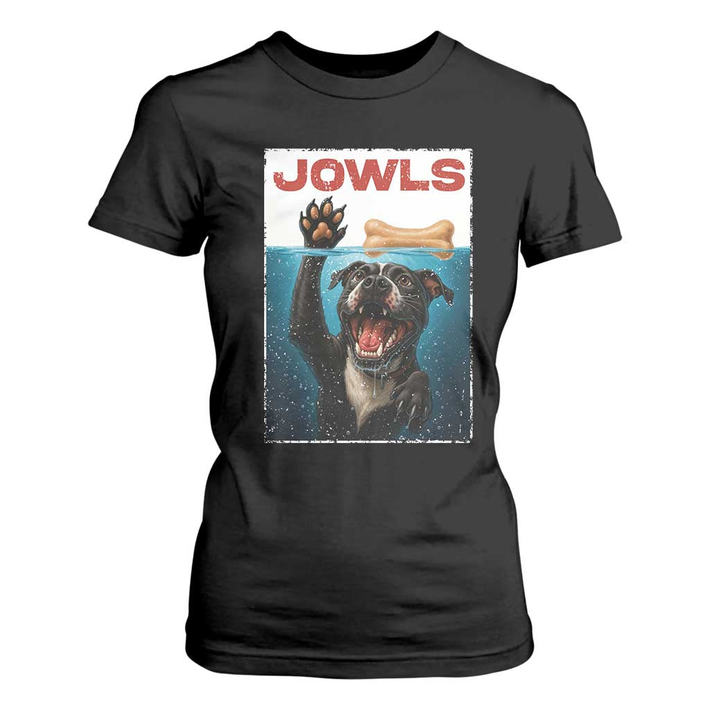 Pitbull Lover T Shirt For Women Funny Jowls Horror Dog Poster TS12 Black Print Your Wear