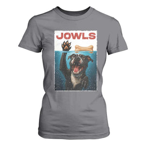 Pitbull Lover T Shirt For Women Funny Jowls Horror Dog Poster TS12 Charcoal Print Your Wear