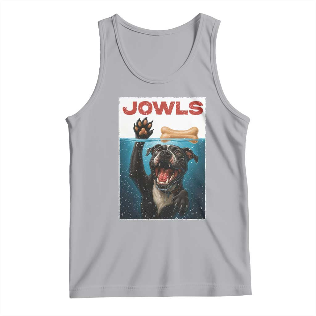 Pitbull Lover Tank Top Funny Jowls Horror Dog Poster TS12 Athletic Heather Print Your Wear