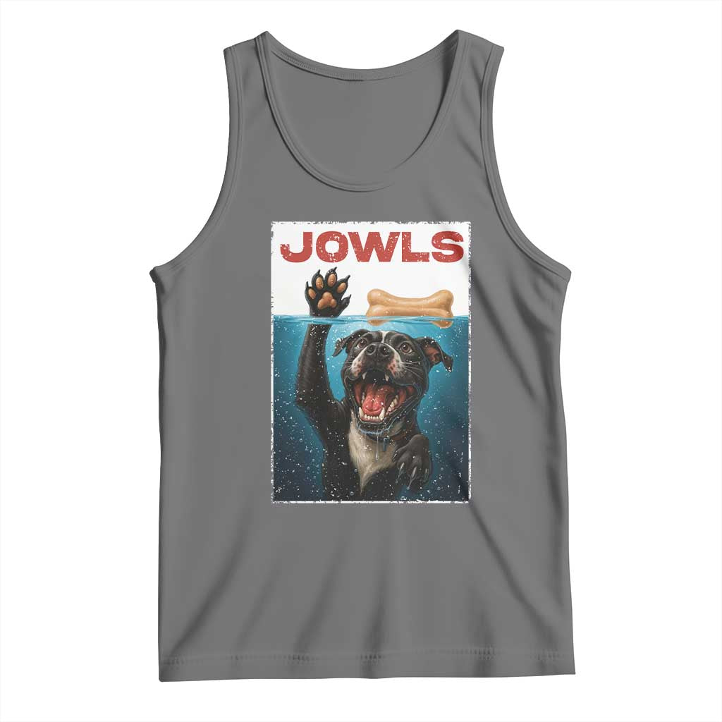 Pitbull Lover Tank Top Funny Jowls Horror Dog Poster TS12 Black Heather Print Your Wear