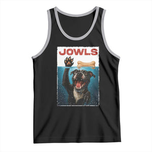 Pitbull Lover Tank Top Funny Jowls Horror Dog Poster TS12 Black Athletic Heather Print Your Wear