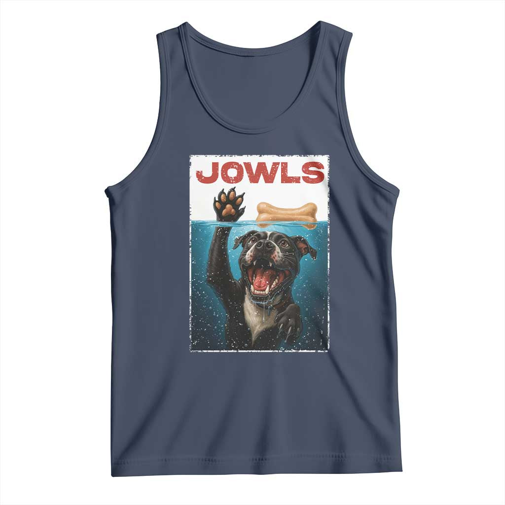 Pitbull Lover Tank Top Funny Jowls Horror Dog Poster TS12 Navy Print Your Wear