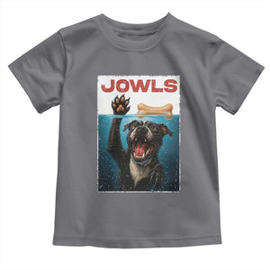Pitbull Lover Toddler T Shirt Funny Jowls Horror Dog Poster TS12 Charcoal Print Your Wear