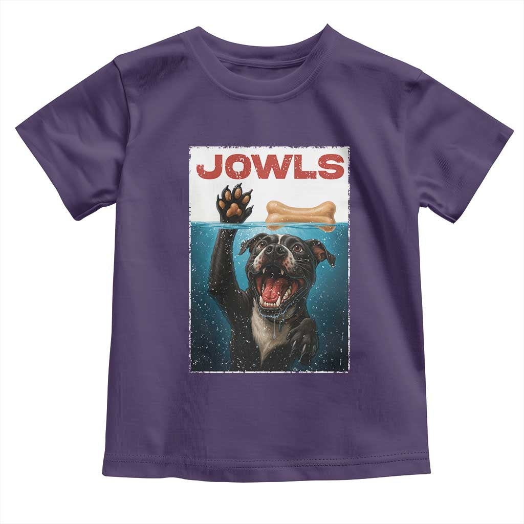 Pitbull Lover Toddler T Shirt Funny Jowls Horror Dog Poster TS12 Purple Print Your Wear
