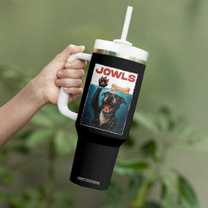 Pitbull Lover Tumbler With Handle Funny Jowls Horror Dog Poster TS12 Print Your Wear