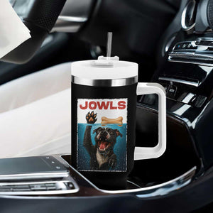 Pitbull Lover Tumbler With Handle Funny Jowls Horror Dog Poster TS12 Print Your Wear