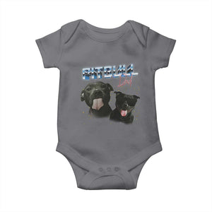 Pitbull Dad Baby Onesie Funny Gift For Pitbull Lover TS12 Charcoal Print Your Wear