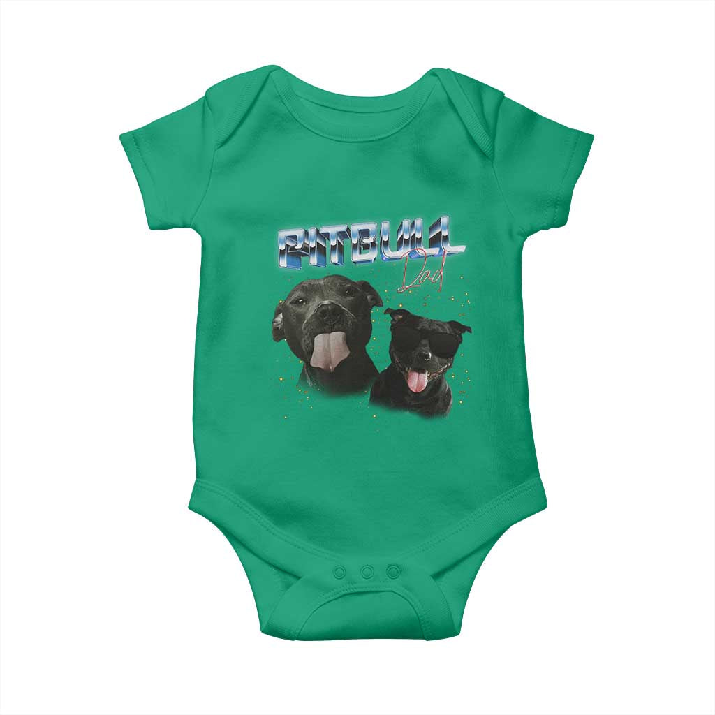 Pitbull Dad Baby Onesie Funny Gift For Pitbull Lover TS12 Irish Green Print Your Wear